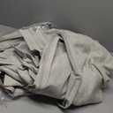 DUALIFE Blackout Pinch Pleated Curtains 132 Inch Long, Linen Blended Farmhouse 100% Blackout Thermal Insulated Back Tab Drapes with Hooks for Track System 2 Panels-Greige/Natural Linen, W40xL132