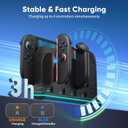 RGB Charger Dock for Nintendo Switch 2 2025- with Cooling Fan,8 in 1 Switch 2 Chagrer Dock for Joycon 2/1, Dual-Direction Charging, LED Indicators, Magnetic Charge Switch2 Accessories