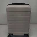 Sweetcrispy Carry on Luggage, Hard Shell ABS, Double Spinner Wheels Lightweight Suitcase TSA Lock, Cream White, 20 Inch