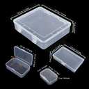 28 Pack Rectangular Mixed Sizes Clear Plastic Storage Containers Box with Hinged Lid for Beads and Other Small Craft Items