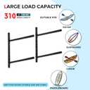 Kayak Storage Rack, Heavy-Duty Kayak Wall Rack Indoor and Outdoor | Adjustable Support Arms and Large Load Capacity, Suitable for Kayak, Canoe, Paddle Board, 2-Tiered