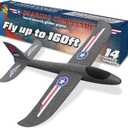 Foam Airplane Toy for Kids Easy to Throw Glider Plane - Gifts for Boys or Girls & Birthday Gift Ideas - Soft & Safe Outdoor Toy - Summer Gifting Ideas Present Ages 3 4 5 6 7 8 9 10 11 12 +