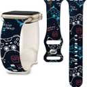 Band Compatible with iWatch Band 38/40/41mm for Women Men Sport Replacement Smartwatch Wrist Strap for iWatch Ultra2/1 SE Series 10 9 8 7 6 5 4 3 2 1 - Video Game