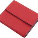 2 x Travelambo RFID Blocking Small Mini Compact Wallet Coin Pouch Holder Trifold Credit Card Holder Pocket Purse for Women (Napa Red)