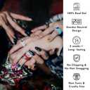 4 x UUUUU. Semi Cured Gel Nail Strips - [by Tattooist Doy], UV Nail Stickers Compatible with All Nail Lamps, U-Curve for Perfect Fit, Includes 2 Prep Pads, Nail File, and Wood Stick