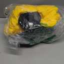 Halloween Yellow Hazmat Suit Cosplay Costume for Adult Men, Hazmat Jumpsuit Cosplay Costume Gas Mask Props Gloves (X-Large)