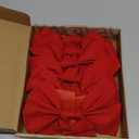 JOYIN 6PCS Christmas Red Velvet Bows, 13" Long by 9" Wide Christmas Ornaments for Tree, Decorative Big Bows for Indoor Holiday Decorations Outdoor Decor Xmas Wreaths Ornaments