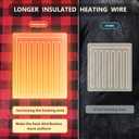 Homemate Electric Blanket Heated Throw - 50x60 Ultra Soft Cozy Flannel Heating Blanket with 10 Fast Heat Levels 8 Hours Auto Off Over-Heated Protection ETL Certification Keep Warm in Home Office (Red-black)