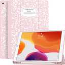 Soke Case for iPad 9th Generation 2021/8th Gen 2020/7th Gen 2019 with Pencil Holder - Premium Shockproof Case with Soft TPU Back Cover & Auto Sleep/Wake for iPad 10.2 Inch, Book Pink