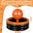 Bencailor Inflatable Cooler Inflatable Football Drink Cooler Toss Game Party Decoration Rugby Basketball Baseball Blow up PVC Ice Serving Bar for Sport Party Supplies Game Day Beer(Orange,Basketball)