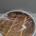 20 Inch Extra Large Round Serving Tray HeavyDuty Acacia Wood Tray for Oversized Ottoman Coffee Table and Counter Giant Decorative Organizational Tray Extensive Kitchen Serveware (Brown)