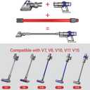 Compatible with Dyson Wand,Quick Release Extension Wand,Replacement for V7, V8, V10, V11 V15 Cordless Stick Vacuum,Vacuum Tube(Red)