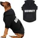 Dog Hoodie Security Dog Sweater Soft Brushed Fleece Clothes Hoodie Sweatshirt with Pocket for Small Medium Large Dogs (XX-Large)