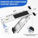 Heavy Duty Window Air Conditioner Support Bracket: Up to 165 lbs Support for 5000-12000 BTU Units, Upgraded Anti-Slip Design with Level, Drill-Required for Apartments/Houses, 1 Pack