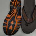 KIIU Mens Flip Flop Indoor and Outdoor Thong Sandals Beach Slippers Brown 2, 11 Men