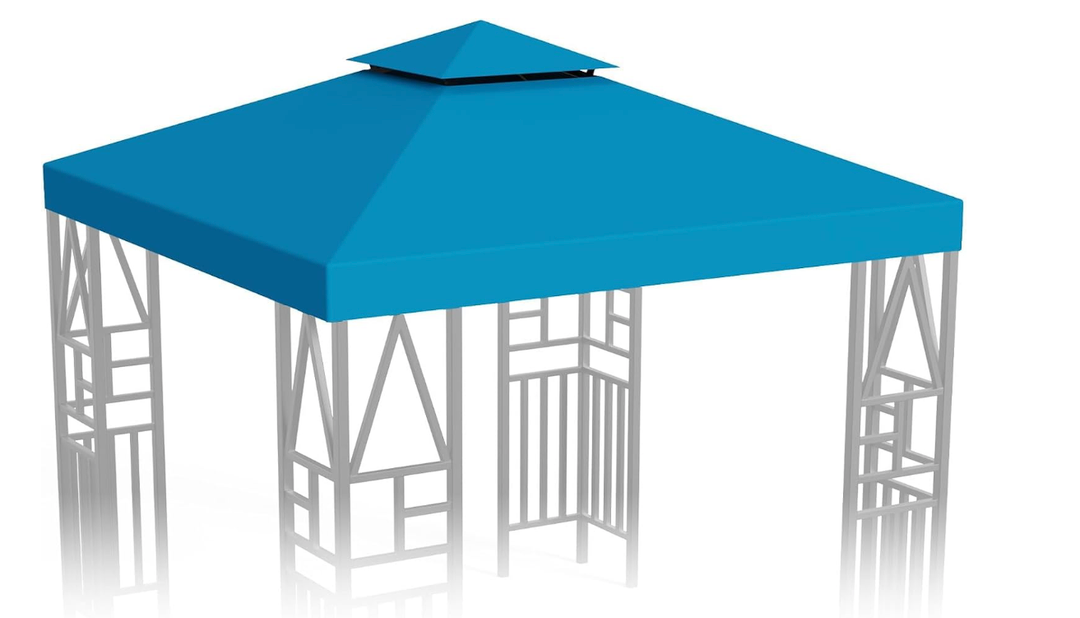 10x10ft Outdoor Shelter for Smaller Top Double Tiered Canopy Cover (Blue)