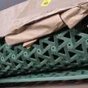 DEXI Front Door Mat Outside Entrance Rubber 32x48, Welcome Floor Doormat Heavy Duty Non Slip, Dirt Trapper Waterproof Exterior Entry Mats All Weather for Patio Entryway Drainage, Green