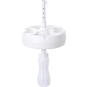 Floating Umbrella Stand with Table Tray and Cup Holder for Beverage Drinks Snacks for Beach Umbrella Shades up to 4 Pounds Summer Swimming Pool