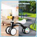 Gamfeiny Colorful Lighting Baby Balance Bike Toys for 1 Year Old Boy Girl Gifts, 10-36 Month Toddler Balance Bike, No Pedal 4 Silence Wheels & Soft Seat First Riding on Toys, 1st Birthday Gifts