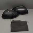 1 Pair Black Rearview Mirror Cover Left Right Side Mirror Covers Caps for VW Golf MK7 7.5 GTI 7 Golf 7 R (Black)