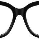 JIM HALO Oversized Blue Light Glasses for Women Square Chunky Bluelight Computer Glasses Reduce Eye Strain (#Black)