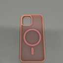 Pink Case for iPhone 12 Pro Max Case [Compatible with MagSafe] for Women Girls, Metal Buttons and Camera Lens Protecion Frame, Soft Bumper Magnetic Protective Cover, Light Baby Pink