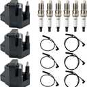 Set of DR39 Ignition Coil with Iridium Spark Plug and Wire set, Compatible with Buick Allure Lesabre LaCrosse Chevrolet Monte Carlo Lumina Oldsmobile Intrigue Pontiac Replace for D555 GN0123