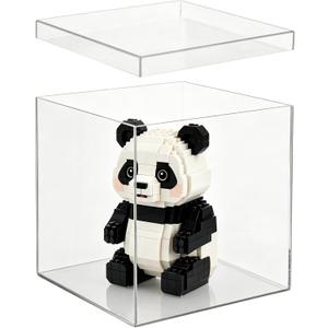 Clear Acrylic Box with Lid, Square Storage Container for Display, Transparent Cube Box, Display Organizer for Figurines, Candy, Jewelry, Cosmetics, Flowers, Vanity Accessories(20 * 20 * 20)