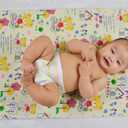 4pcs Pack Monvecle Baby Infant Cotton Waterproof Changing Pads Washable Resuable Diapers Liners Mats Small 18"x12"