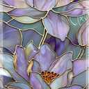 for iPhone 14 Case - Wireless Charging Compatible - Dual-Layer Hard Shell + Silicone Cover - Shockproof Protective Phone Case with Stylish Designs for Women - Abstract Lotus