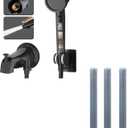All Metal Bathtub Faucet Sprayer Attachment (Black) & HEROBAI 3 Pack Handheld Shower Filter Replacement
