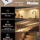 EZVALO 5-Pack Under Cabinet Lighting with Charging Station, 2400mAh Motion Sensor Light, LED Coutner Lights Wireless, 3000K Dimmable, Timer, Magnetic, with Remote Control for Kitchen, Closet, Stair