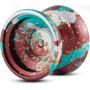 TK2 Metal Yoyo Professional for Kids 8-12 and Adults - Unresponsive Yoyo for Beginners Advance and Pro Plays, Extra 10 Strings, and Precision Bearing (Brown)