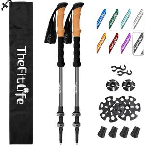 TheFitLife Durable 7075 Aluminum Trekking Poles, Walking Sticks for Hiking