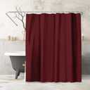 Americanflat 71x74 Solid Burgundy Shower Curtain - Water-Resistant Long Shower Curtain with Durable Metal Grommets and 12 Hooks - 100% Polyester