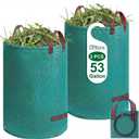 Dntorx 53 Gallons Reusable Yard Waste Bags, 2 Packs Lawn and Leaf Bags With Reinforced Handles, Collapsible Garden bag For Leaves,Grass,Storm Debris,Construction Waste, Standable&Foldable
