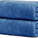 Tens Towels Pack of 2 Extra Large Bath Sheets 35 x 70 Inches, 100% Cotton, Larger & Lighter Weight, Quicker to Dry, Super Soft & Absorbent, Oversized Bath Towels, Blue