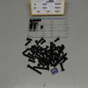 61Pcs M8 Flat Head Hex Socket Cap Screws Assortment Kit, M8x 10mm/12mm/20mm/25mm/30mm/35mm/40mm/50mm/60mm Socket Cap Bolts,304 Stainless Steel 18-8, Full Thread, Black Oxide with Hex Spanner