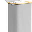 SpaceAid Laundry Hamper with Lid, 110L Large Tall Clothes Basket Bin with Bamboo Handles, Collapsible Laundry Hamper for Bedroom, Bathroom, Dorm, Laundry Room - Light Grey