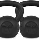 Yes4All 35lb Kettlebell Set of 2 Cast Iron for Dumbbell Weights Exercises, Gym, Fitness, Full Body Workout Equipment Push up, Grip and Strength Training
