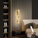 1 Lights Modern LED Dimmable Chandelier for Kitchen Island Acrylic Pendant Lighting Dining Room Living Room Bedroom Gold