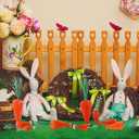 DoubleFill 12 Pcs Easter Carrot Decoration 10.6" 7.5" 3.5" Artificial Fake Carrots Tabletop Multisize Spring Easter Bunny Ornament for Basket Filler Hunting Party Tree Farmhouse Fireplace DIY(Base)