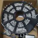 JMEXSUSS 500 LED Warm White Christmas Lights Indoor Outdoor, 163ft Clear Wire Plug-in String Lights Bedroom, 8 Modes Remote Control Christmas Tree Light for Bedroom Tree Classroom