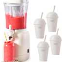 Dash Slushy & Frozen Drink Maker - Slushy Machine for Home, 32 Oz Countertop Frozen Drink Machine & Slushie Maker with Drip-Free Dispensing - Easy-Clean, Includes 4 Cups, Straws & Recipe Guide