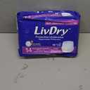 LivDry Adult XL Incontinence Underwear, Extra Absorbency Adult Diapers, Leak Protection, X-Large, 14-Pack