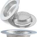 3 Pcs Sink Strainer for Most Kitchen Sink Drain Basket, Upgraded Double-Layer Safe Design Kitchen Sink Strainer (Outer Diameter 4.5 Inch)