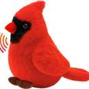 PullCrease Cardinal Stuffed Animal with Authentic Bird Sound Stuffed Easter Gift Cardinals Bird Sounds Toy Cardinal Plush Toy for Kids(1 Pcs)