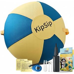 Herding Ball for Dogs  18 Dog Training Ball with Handles for Medium & Large Breeds  Non-Chew Interactive Toy for Aussies, Heelers & Collies  Outdoor Exercise & Mental Stimulation Toy