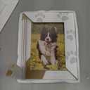 Green Pollywog Screenprinted Paw Print Picture Frame | White Hand-Finished Pinewood | Fits 5 x 7 Photo | Pet Lover Gift