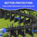 15FT RV Sewer Hose Support - Adjustable Height Camper Sewer Hose Holder with Quick Setup, Secure Rubber Bands, and Carry Strap for Travel Trailers and Motorhomes, Ensures Fast & Thorough Drainage